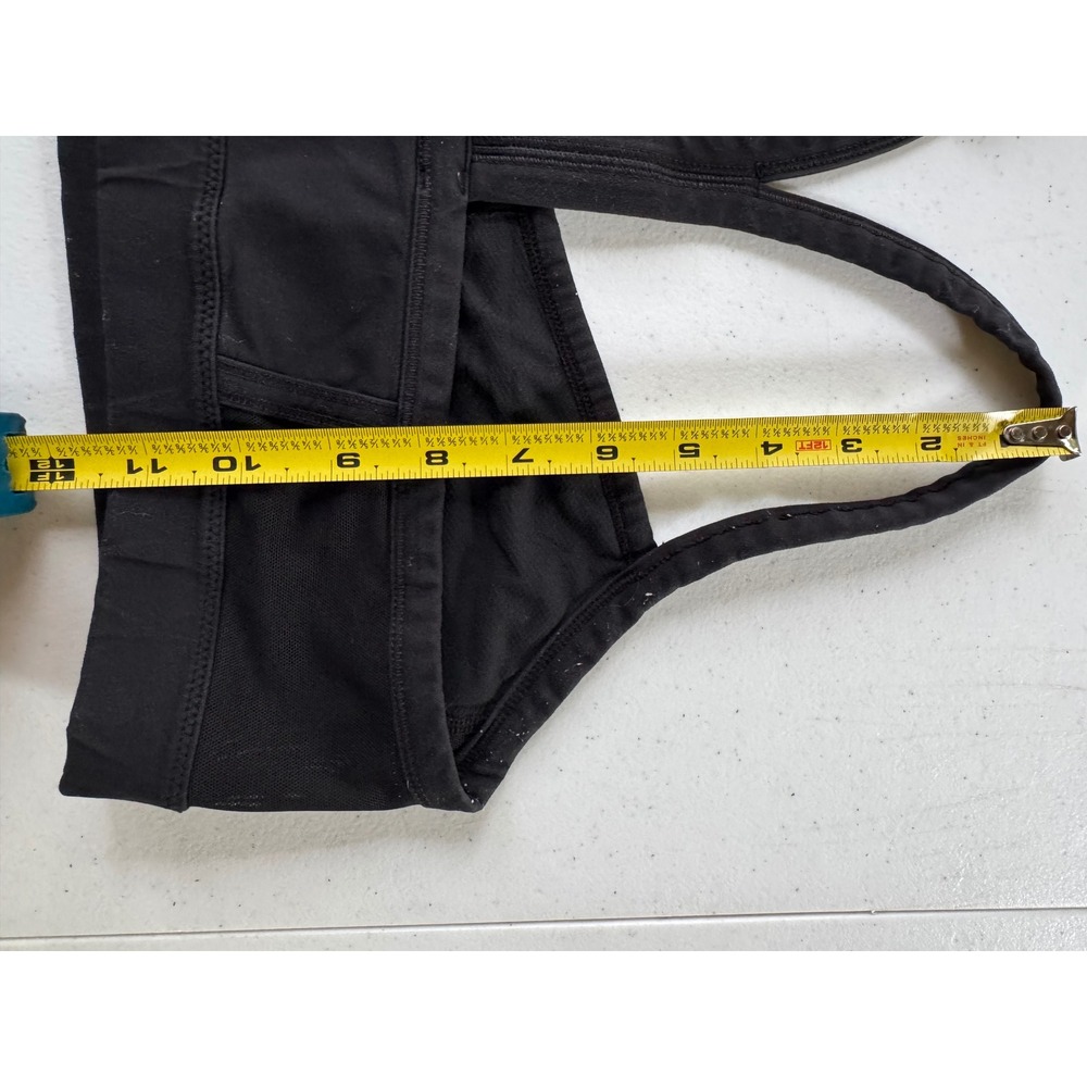 Lululemon Black White Striped Mesh Racerback Sports Bra‎ Womens Size 6 - Picture 5 of 5